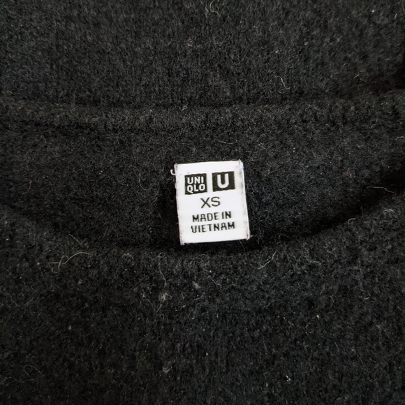 Uniqlo XS wool black fit and flare dress - Picture 4 of 5